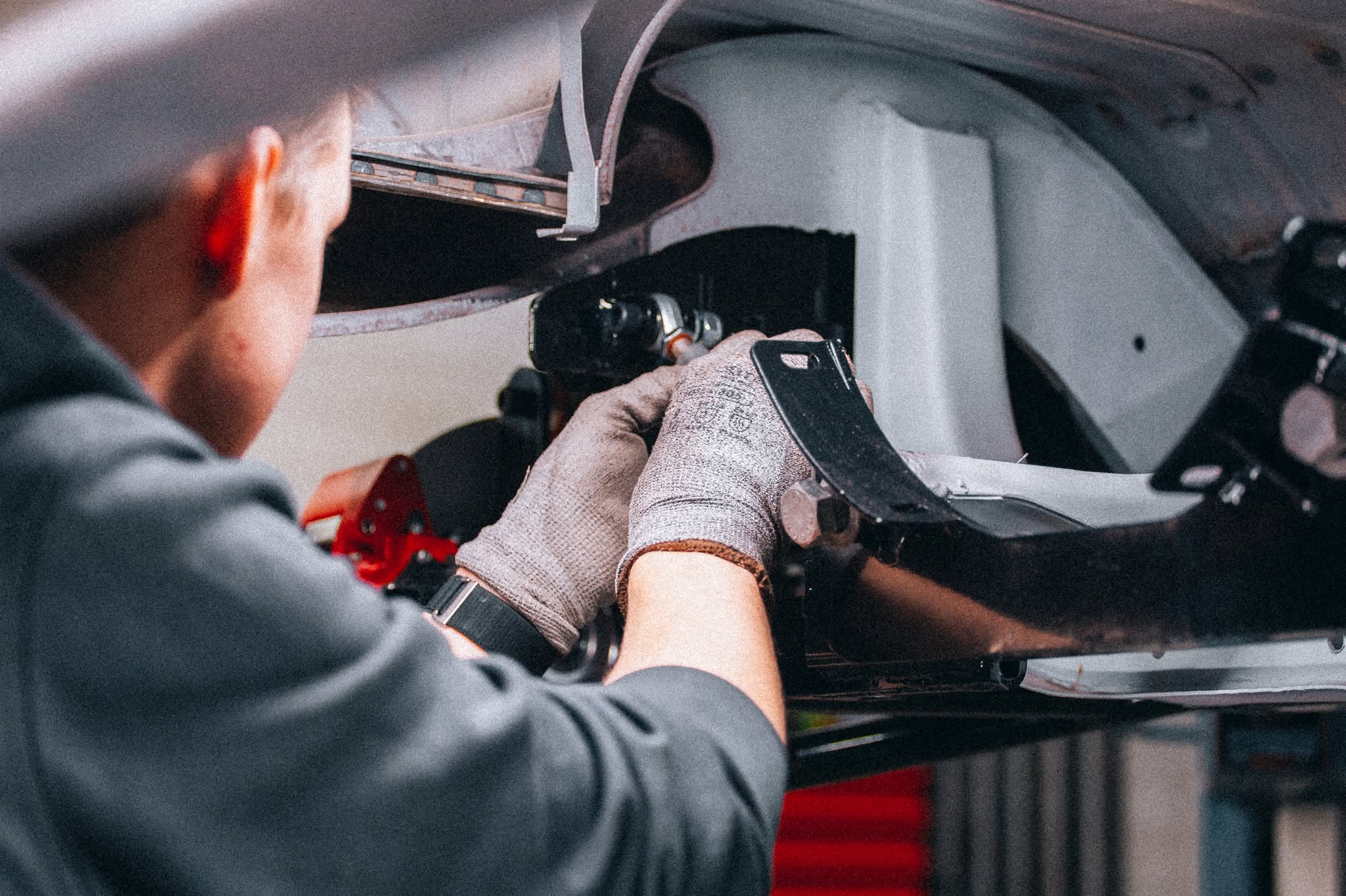 Classic vehicle restoration in the Old Money Motors workshop